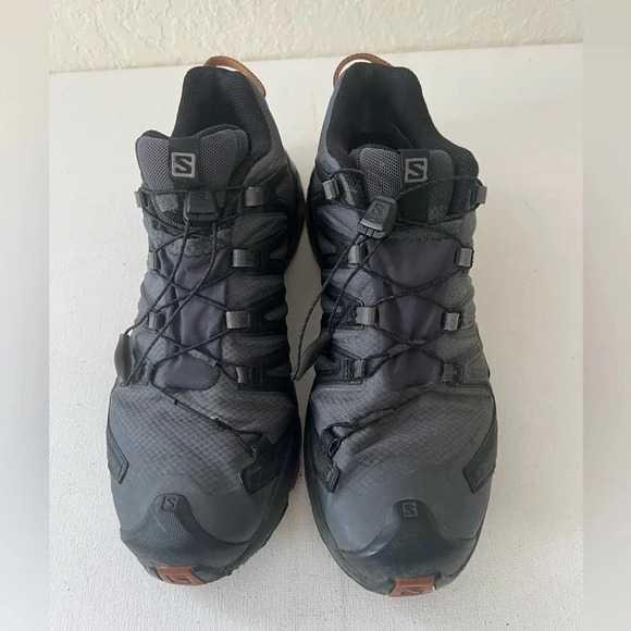 Salomon XA Pro 3D Gore-Tex Gray/Caramel Hiking Shoes Mens 9.5 US - Picture 3 of 7